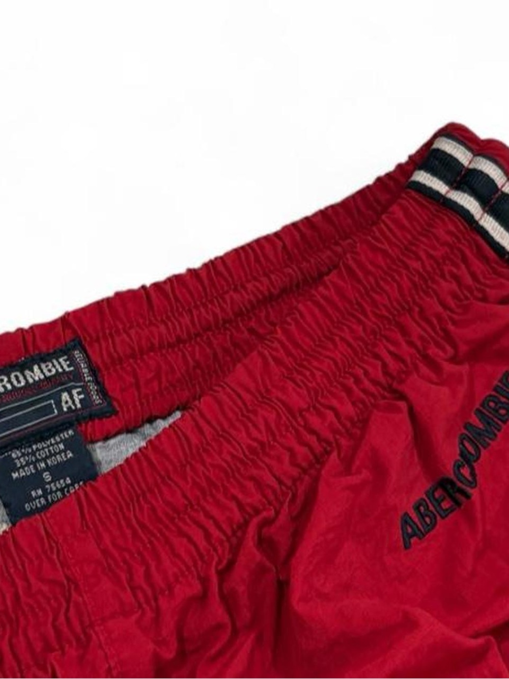 Y2K vintage Abercrombie & Fitch red nylon track pants